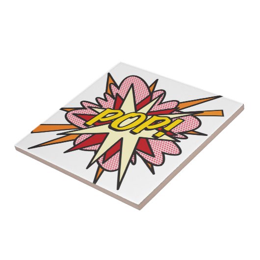 POP Leuke Retro Strip Pop Art Tegeltje (Zijkant)
