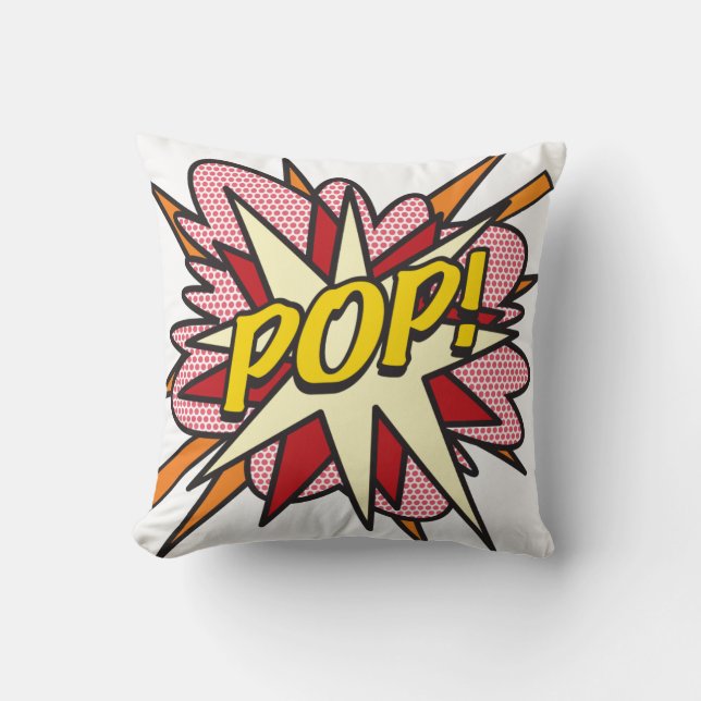 POP Leuke Retro Stripboek Pop Art Kussen (Voorkant)