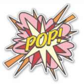 POP Leuke Retro Stripboek Pop Art Sticker (Voorkant)