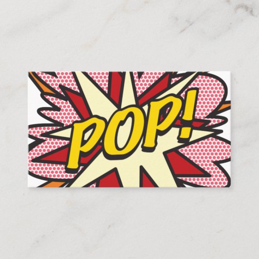 POP Leuke Retro Stripboek Visitekaartje (Voorkant)