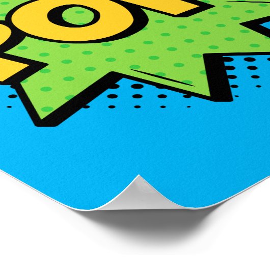 Pop! Levendige Pop Art Comic Burst Poster (Hoek)