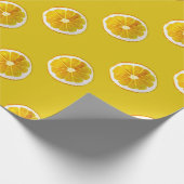 Pop lichtgele citroenwaterverf cadeaupapier (Hoek)