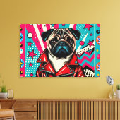 POP LIFE PUG 6 CANVAS AFDRUK (Insitu (Woonkamer))