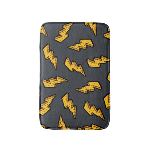 Pop Lightning Bolt Pattern Badmat (Voorkant Verticaal)