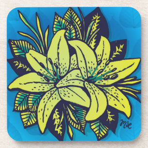 Pop Lilies Bier Onderzetter