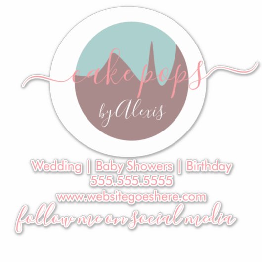 Pop Logo Bakkerij Sticker (Voorkant)