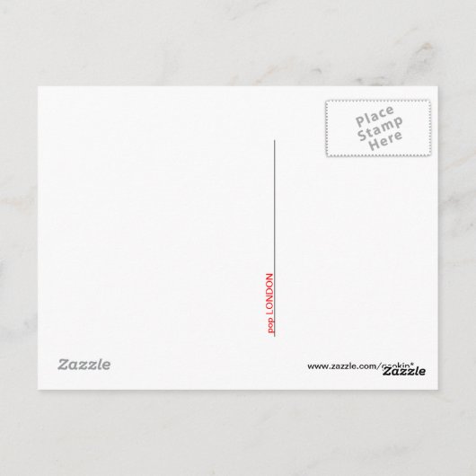 pop LONDON Briefkaart (Achterkant)