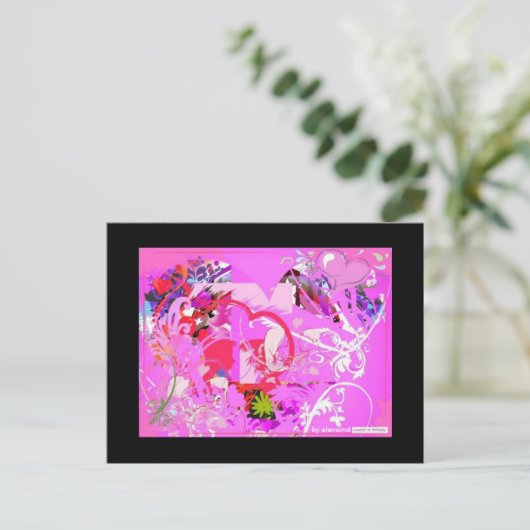 Pop Love Briefkaart (Staand voorkant)