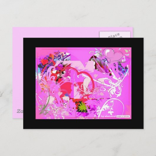 Pop Love Briefkaart (Voorkant / Achterkant)