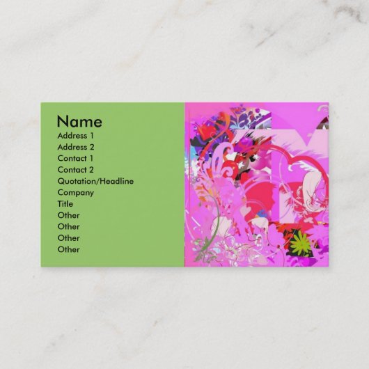 Pop Love Profile Card Visitekaartje (Voorkant)