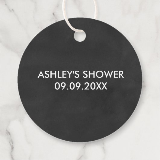 Pop me als ze Poppen, Baby shower Label, krijtbord Bedankjes Labels (Achterkant)