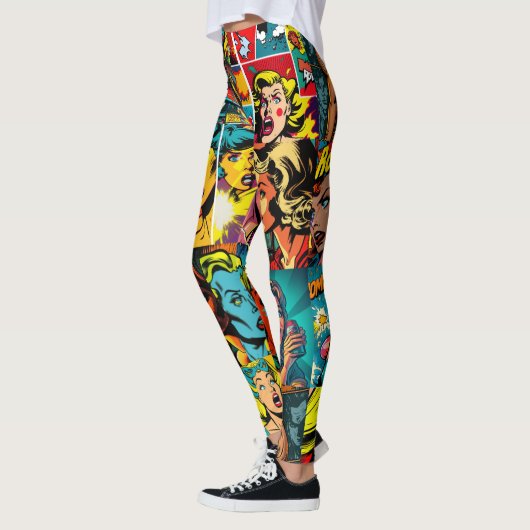 Pop Meisje Kunst Comic Leggings 3 - Cool (Links)