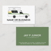 pop met chinook camper retro greens visitekaartje (Voorkant / Achterkant)