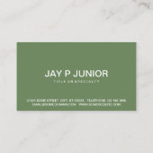 pop met chinook camper retro greens visitekaartje (Achterkant)