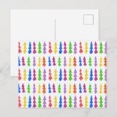 Pop met kleurrijke kerstbomen briefkaart (Voorkant / Achterkant)