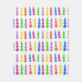 Pop met kleurrijke kerstbomen fleece deken (Voorkant)