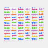 Pop met kleurrijke kerstbomen fleece deken (Voorkant (Horizontaal))