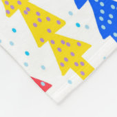 Pop met kleurrijke kerstbomen fleece deken (Hoek)