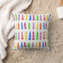 Pop met kleurrijke kerstbomen