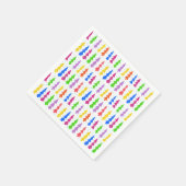 Pop met kleurrijke kerstbomen servet (Hoek)