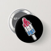 pop met retro-raketten ronde button 5,7 cm (Voorkant /achterkant)
