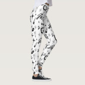 Pop met zwarte en witte retro leggings (Rechts)