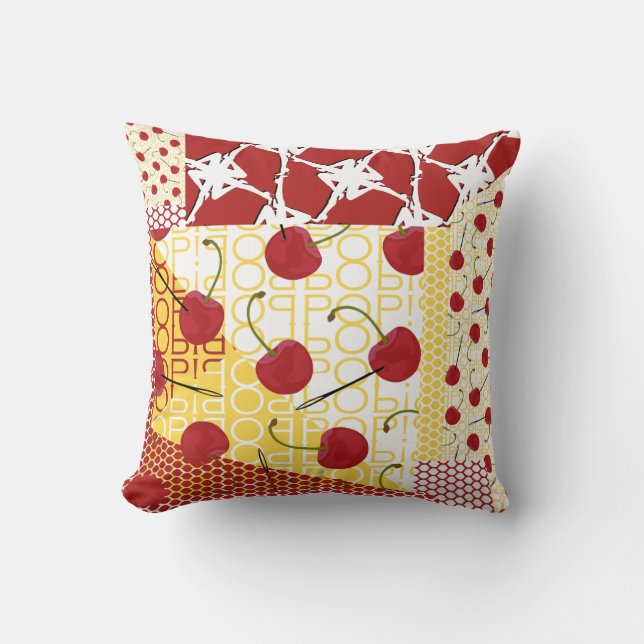 Pop Mijn Cherry Pillow Kussen (Voorkant)