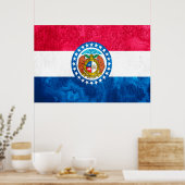 Pop Missouri State Flag Art Poster (Keuken)