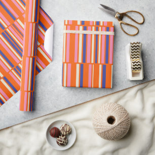 Pop Mod Geometrische Retro Hedendaags Patroon Cadeaupapier
