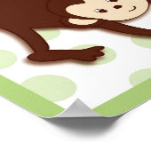 Pop Mod Monkey Jungle Kinderkamer Muur Kunst Afdru Poster (Hoek)
