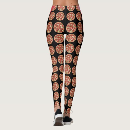 Pop Mode Pizza Pizzaria Pizzeria Leggings (Achterkant)