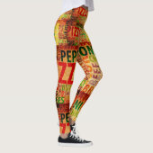 Pop Mode Pizza Pizzaria Pizzeria Leggings (Rechts)