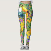 Pop Mode Tropische Toucan Leggings (Voorkant)