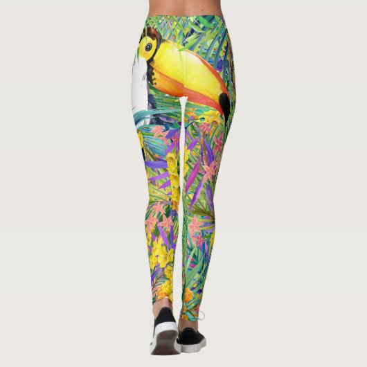Pop Mode Tropische Toucan Leggings (Achterkant)