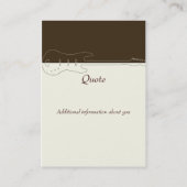 Pop Modern Rock Music Guitar Band Visitekaartje (Achterkant)