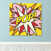 POP Moderne Pop Art typografisch stripboek Canvas Afdruk (Insitu (Houten vloer))