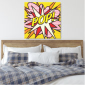 POP Moderne Pop Art typografisch stripboek Canvas Afdruk (Insitu (Slaapkamer))