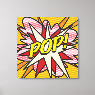 POP Moderne Pop Kunst Typografisch Stripboek Canvas Afdruk