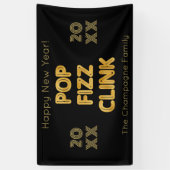 Pop moderne typografie Fizz Clink Spandoek (Verticaal)