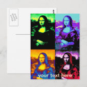 pop mona lisa briefkaart (Voorkant / Achterkant)