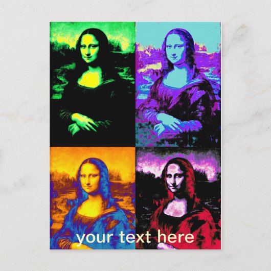 pop mona lisa briefkaart (Voorkant)