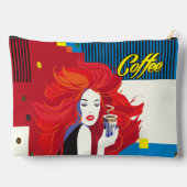 pop "Mooie Mode vrouw met koffiebeker" Art Etui (Achterkant)