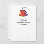 pop "Mooie Mode vrouw met koffiebeker" Art Kaart (Achterkant)