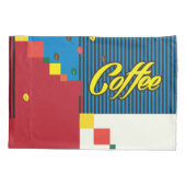 pop "Mooie Mode vrouw met koffiebeker" Art Kussensloop (Achterkant-Links)