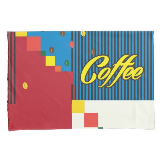 pop "Mooie Mode vrouw met koffiebeker" Art Kussensloop (Voorkant-Rechts)