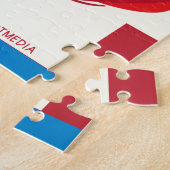 pop "Mooie Mode vrouw met koffiebeker" Art Legpuzzel (Zijkant)