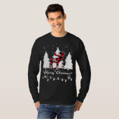 Pop Moose Buffalo Red Plaid Christmas Matching Fam T-shirt (Voorkant volledig)