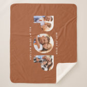 Pop multi-foto moderne elegant terracotta gift fle sherpa deken (Voorkant)