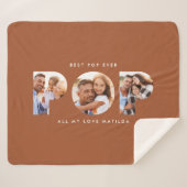 Pop multi-foto moderne elegant terracotta gift fle sherpa deken (Voorkant (horizontaal))