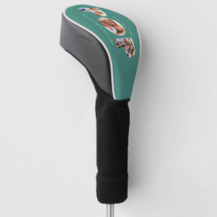 Pop multi-foto moderne tipografie kindercadeau gol golfheadcover